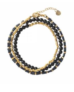 Loving Black Onyx Gold Bracelet