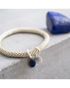 Jacky Lapis Lazuli Butterfly Silver Bracelet