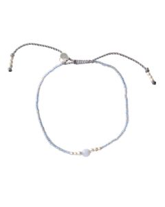Iris Blue Lace Agate Silver Bracelet