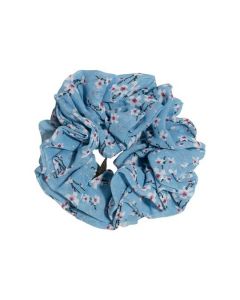 Flower Scrunchie Light Blue