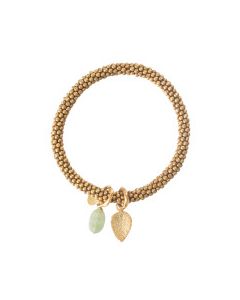 Jacky Aventurine Leaf Gold Bracelet