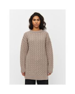 Wool cable knit 2-tone
