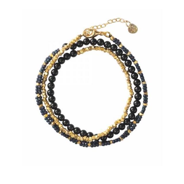 Loving Black Onyx Gold Bracelet