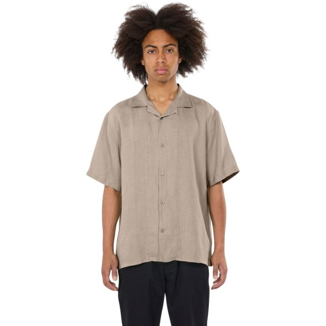 Box fit short sleeved linen shirt