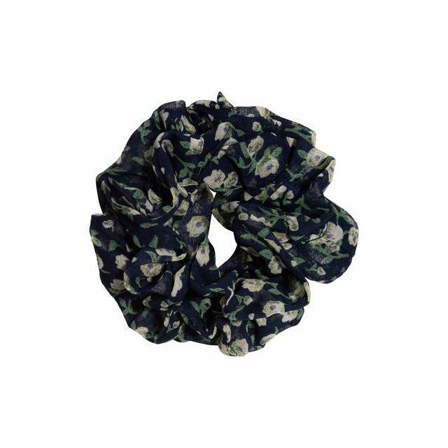 Flower Scrunchie Navy