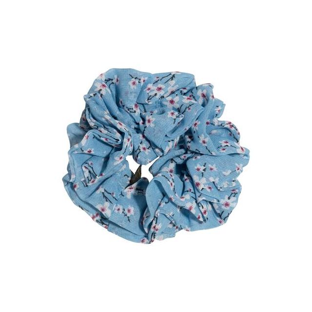 Flower Scrunchie Light Blue