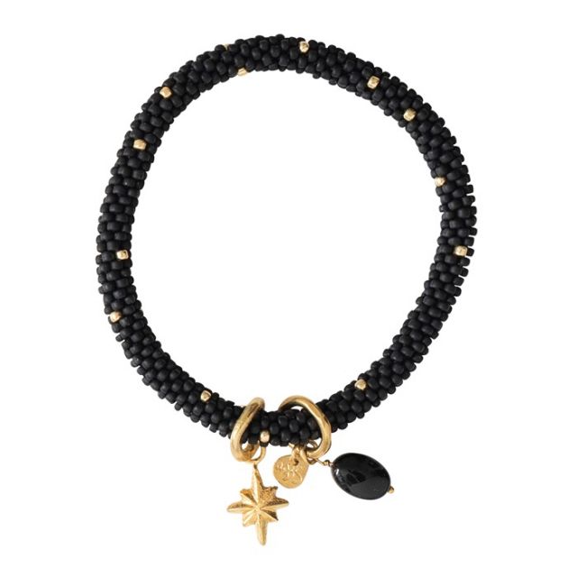 Jacky multi color Black onyx Gold bracelet