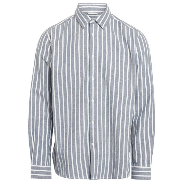 Larch striped heavy flannel shirt