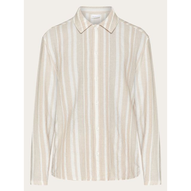 Loose jacquard woven striped shirt