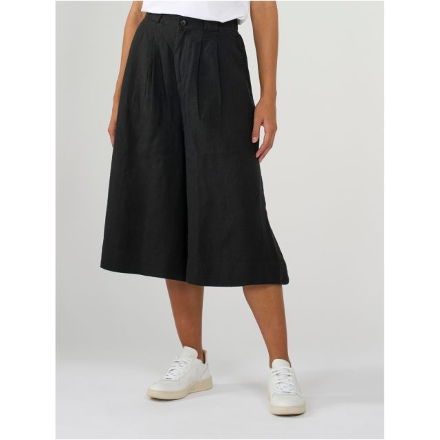 Natural linen baggy shorts
