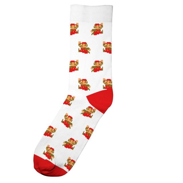 Socks Sigtuna Super Mario Pattern White
